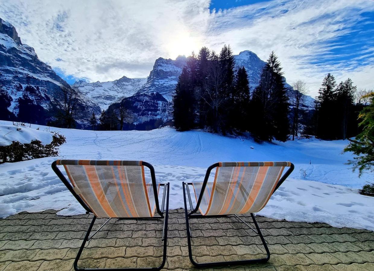 Mom - Alpine Boutique Apartments, Grindelwald Gletscher, Eiger View Terrace Studio المظهر الخارجي الصورة