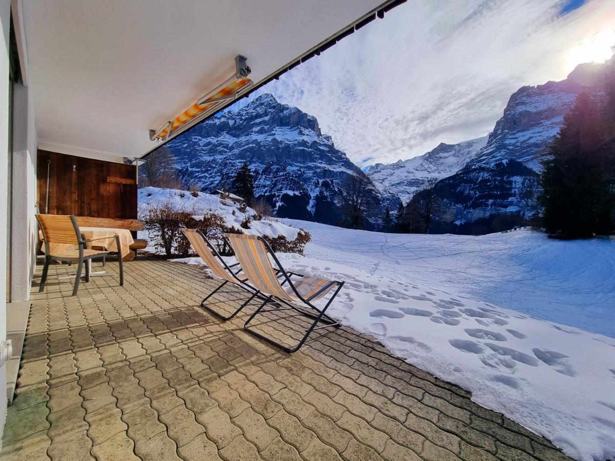 Mom - Alpine Boutique Apartments, Grindelwald Gletscher, Eiger View Terrace Studio المظهر الخارجي الصورة